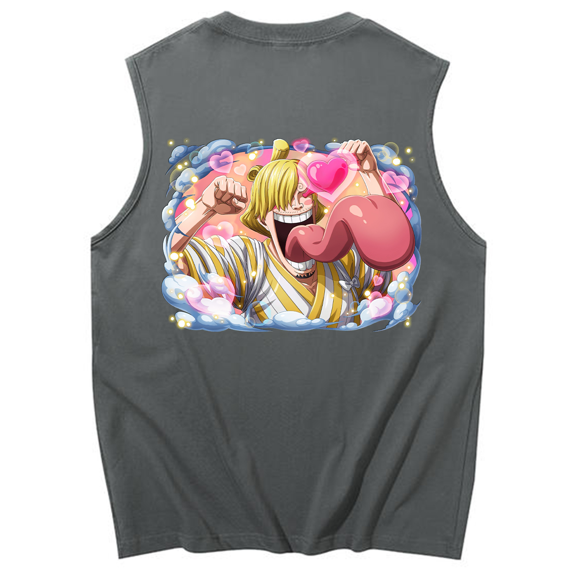 （画像用） ワンピース サンジ ONE PIECE Sanji コットン100％タンクトップ（背面プリント）